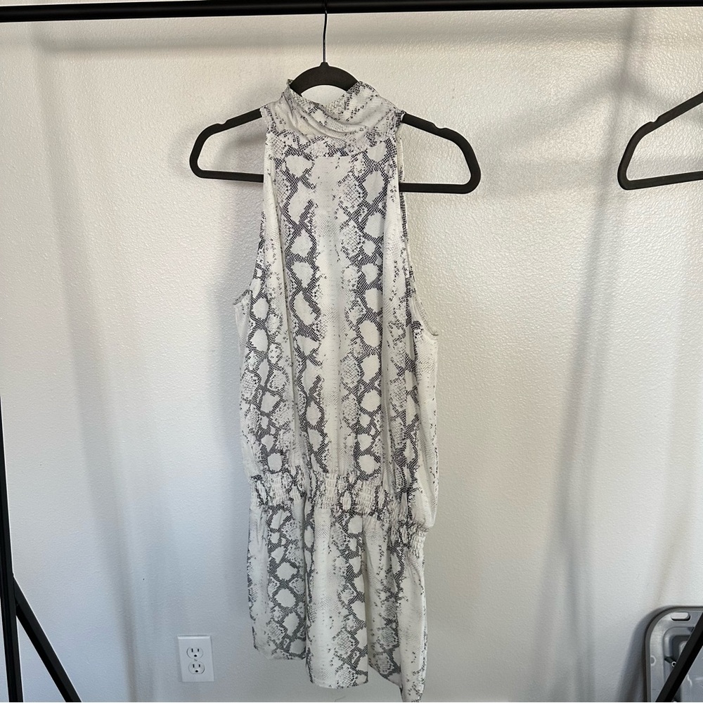 Generation Love Black and White Snake Print Mini Dress